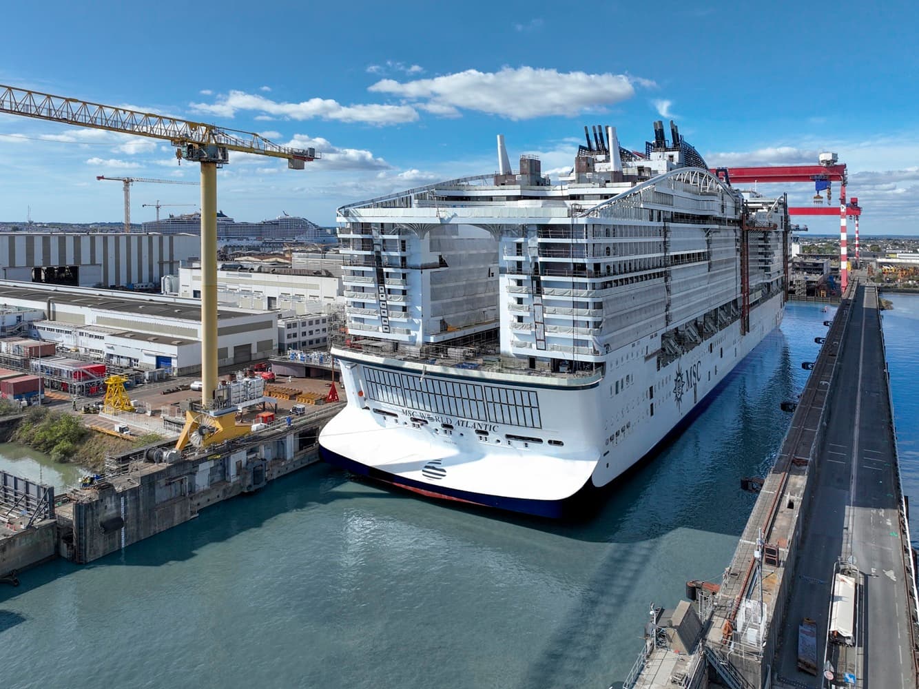 MSC Cruises Marks Float Out Of The Cruise Line’s Next U.S Flagship, MSC World Atlantic